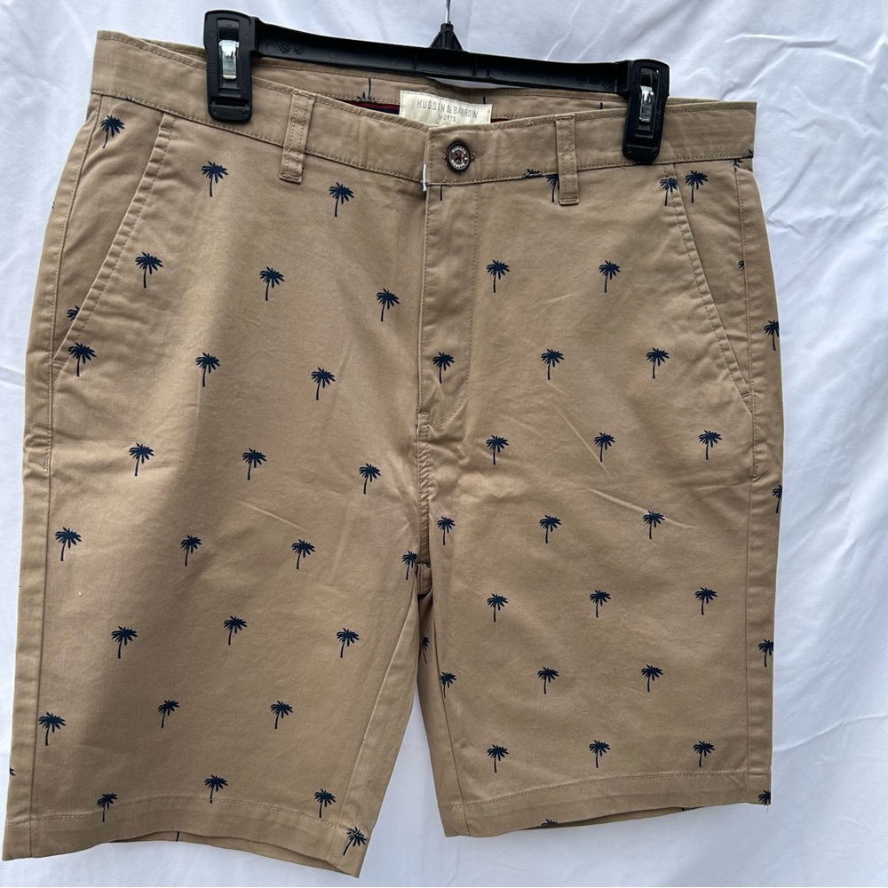 Palm Tree Print Tan Men's Shorts